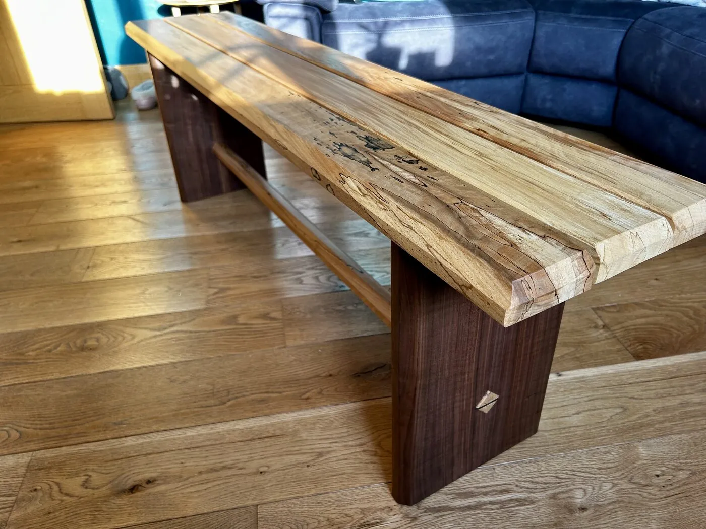 Custom bench side view