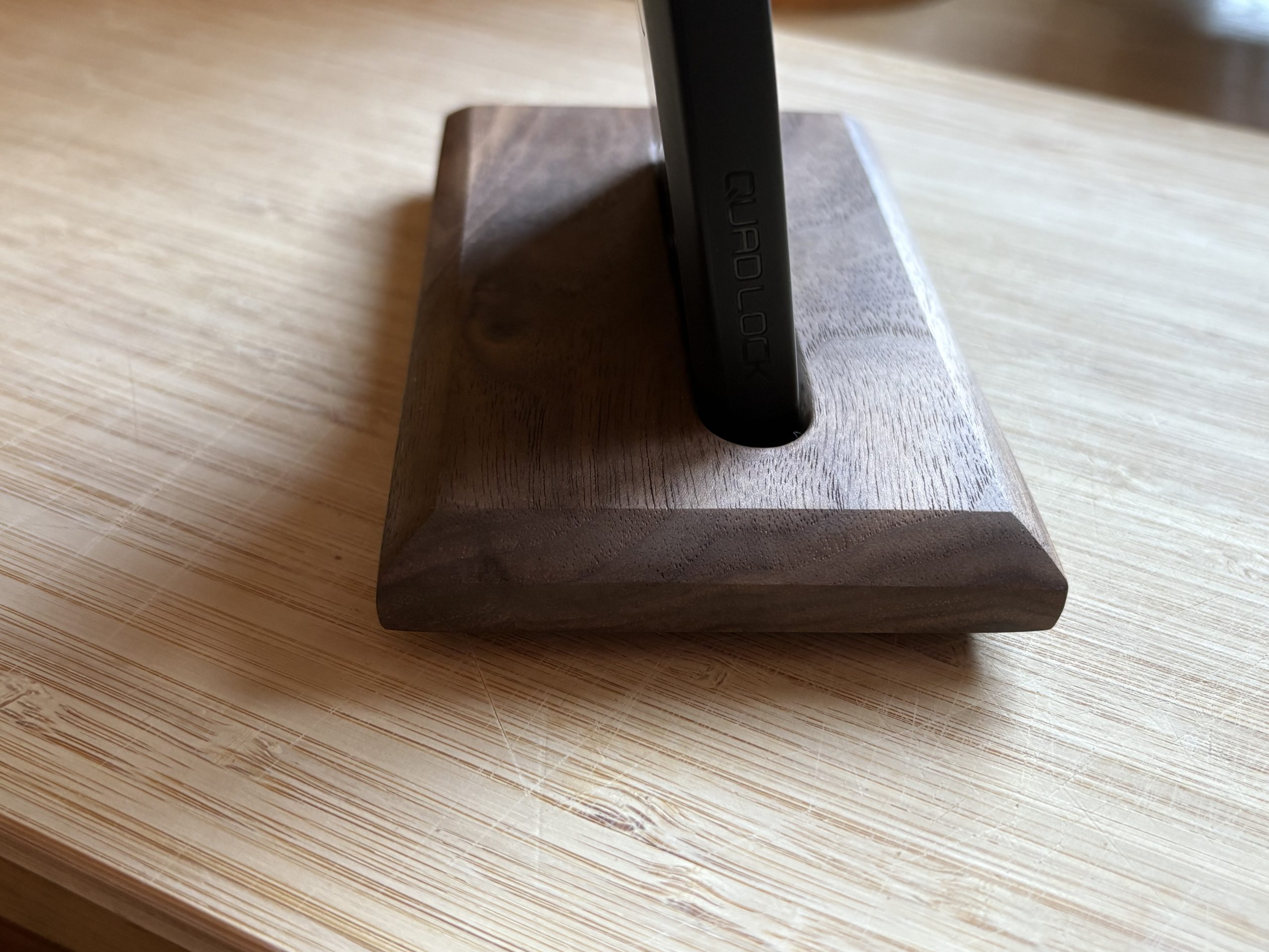 Artisan Walnut Phone Stand with Natural Sound Amplifier