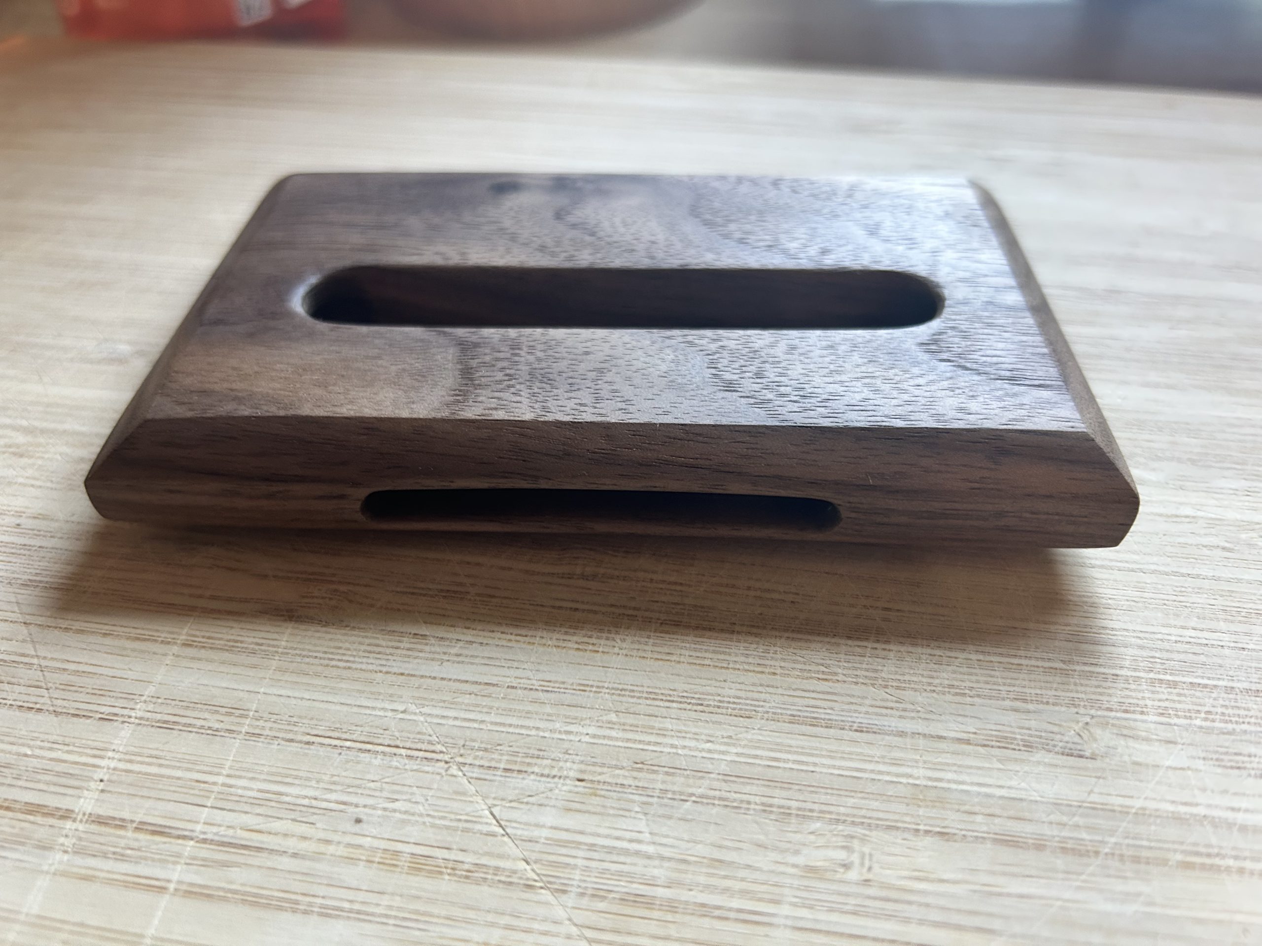 Artisan Walnut Phone Stand with Natural Sound Amplifier