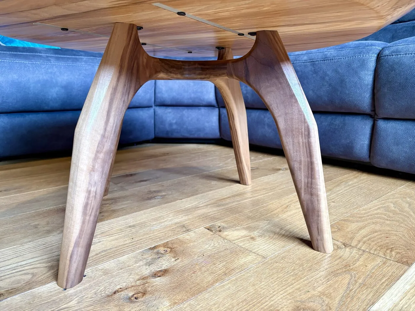 Spalted Beech & Walnut Round Coffee Table