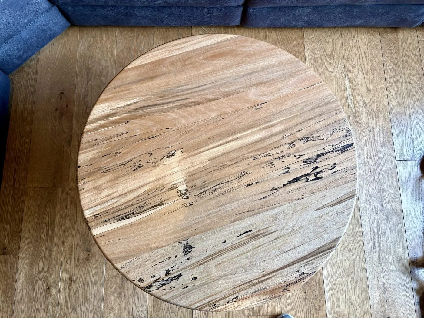 Spalted Beech & Walnut Round Coffee Table