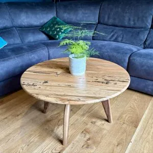 Spalted Beech & Walnut Round Coffee Table