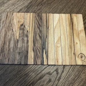 Spalted Beech Armrest Tray & Roll-Up Sofa Table (Design 3)