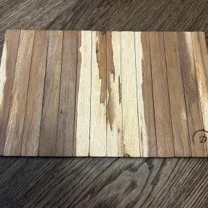 Spalted Beech Armrest Tray & Roll-Up Sofa Table (Design 2)