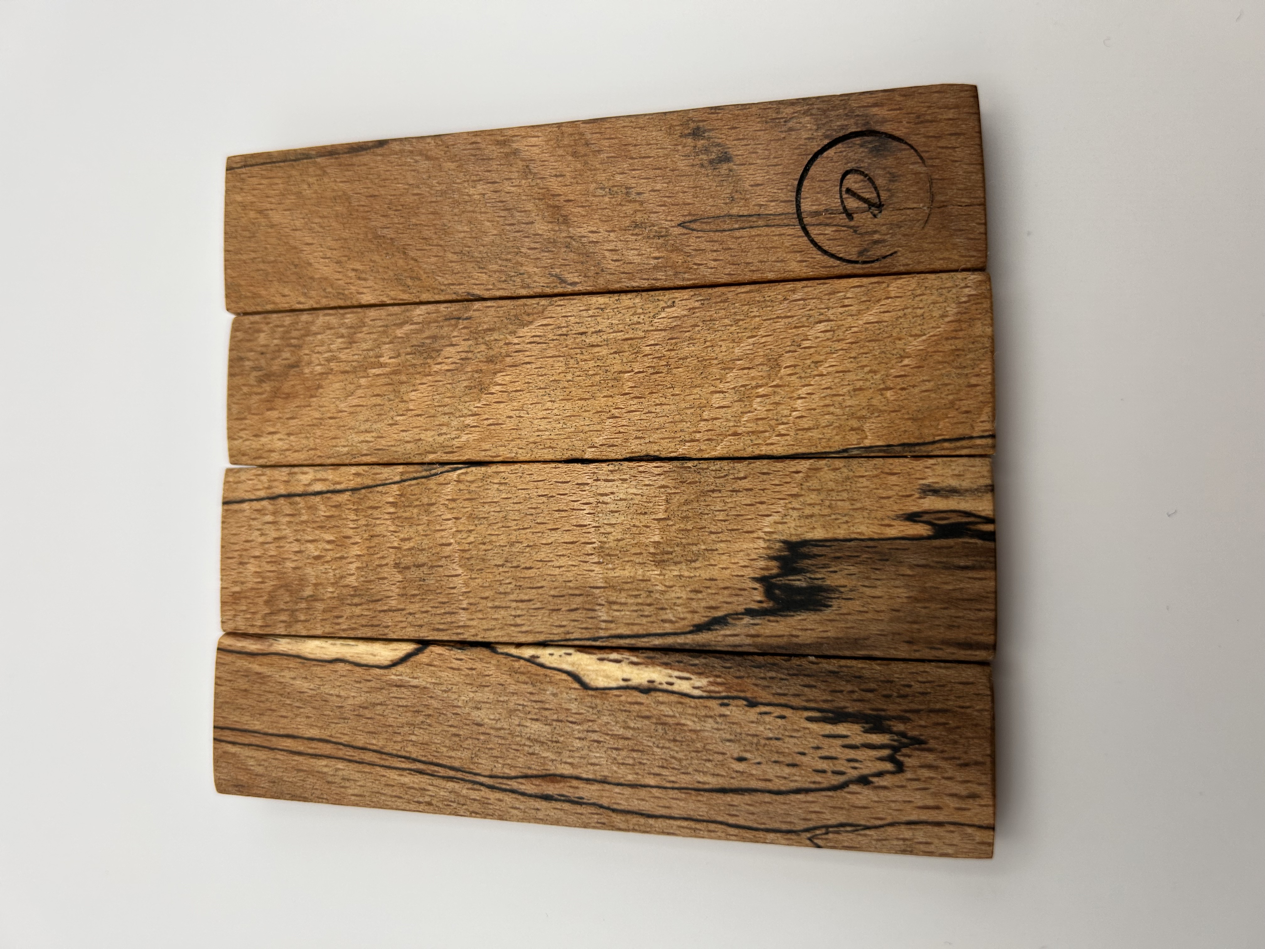 Set of 2 Spalted Beech Coasters