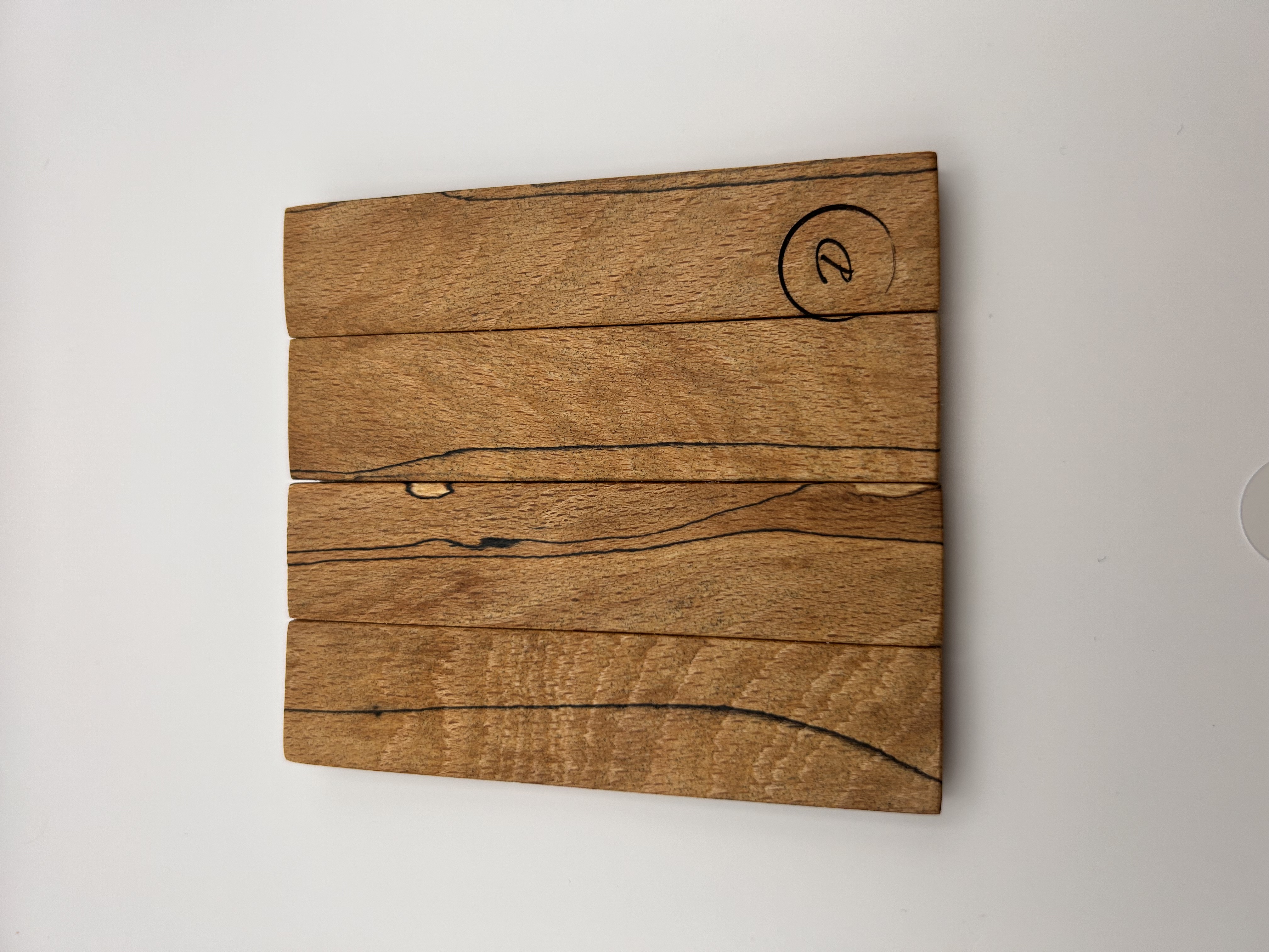 Set of 2 Spalted Beech Coasters