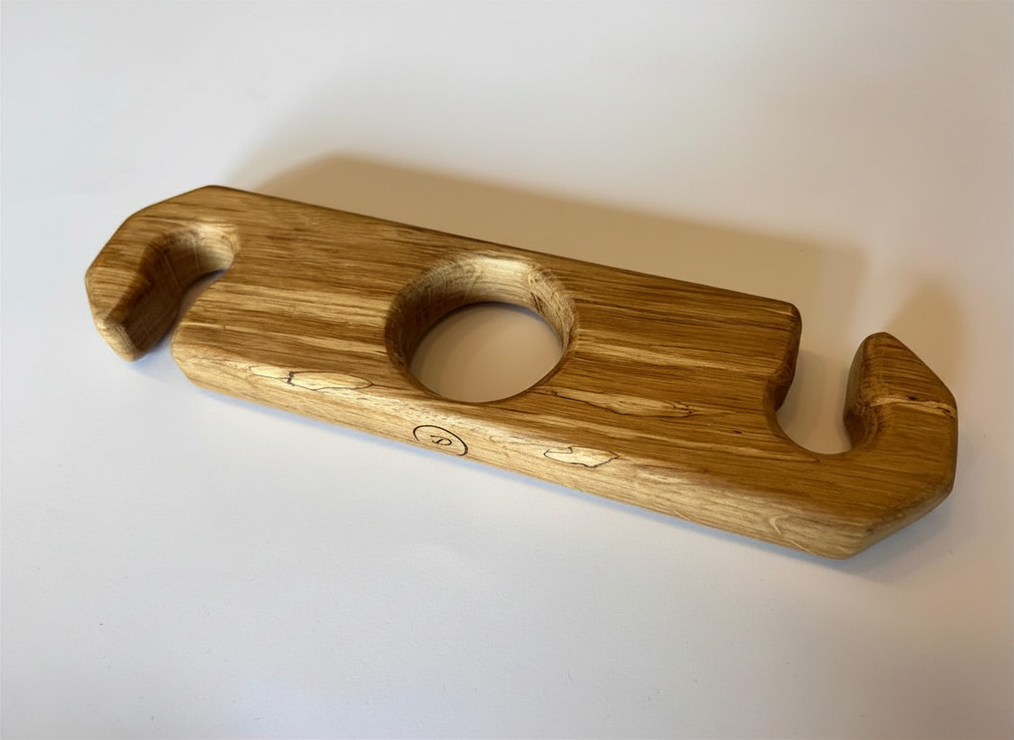 Spalted Oak Wine Bottle & Glass Caddy