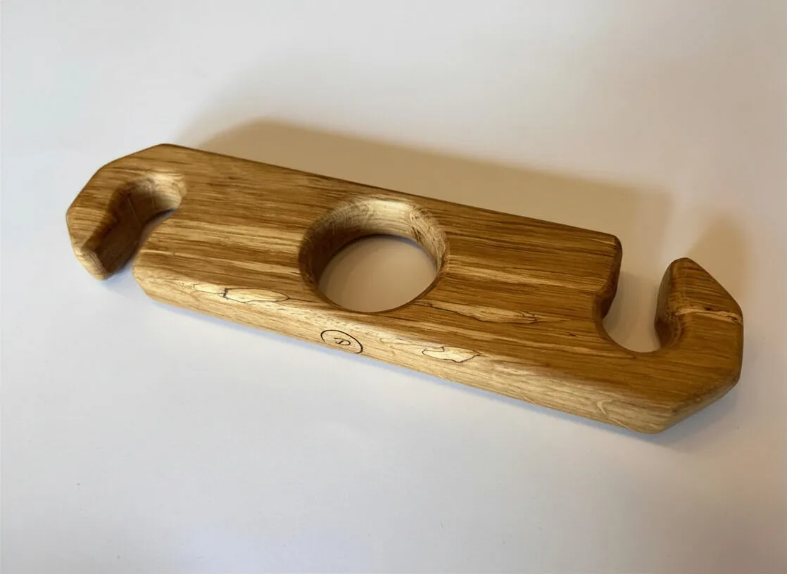 Spalted Oak Wine Bottle & Glass Caddy