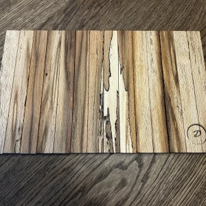 Spalted Beech Armrest Tray, Roll-Up Sofa Table / Table Placemat